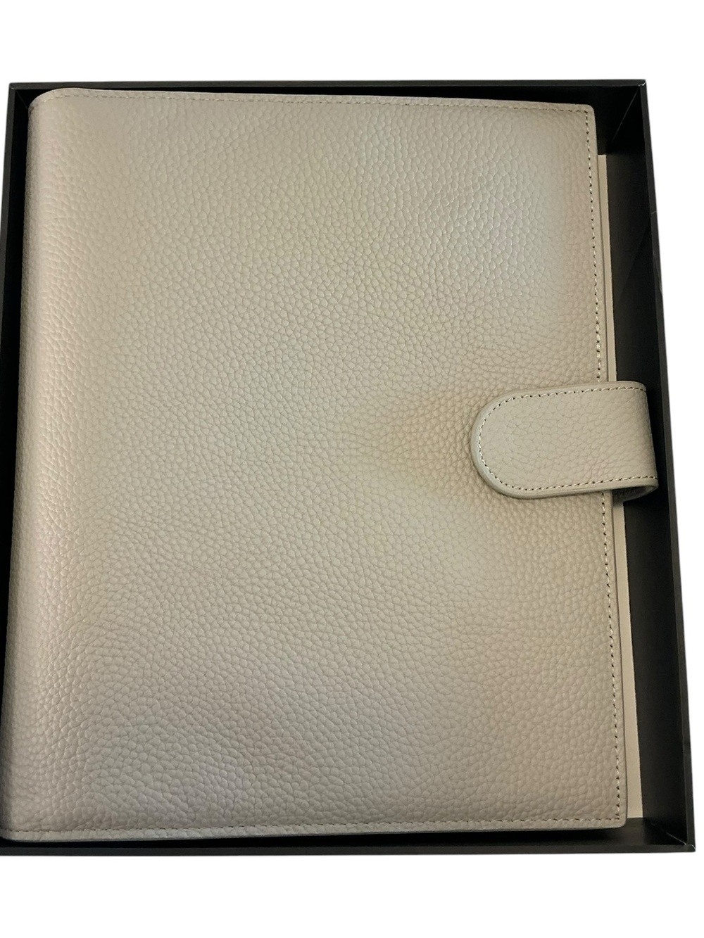 Cloth & Paper Leather Planner 6-Ring, Leather Agenda A5 Large Cover - Ash